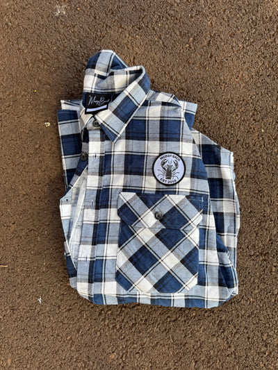 Mossy Back Flanno - Light Blue