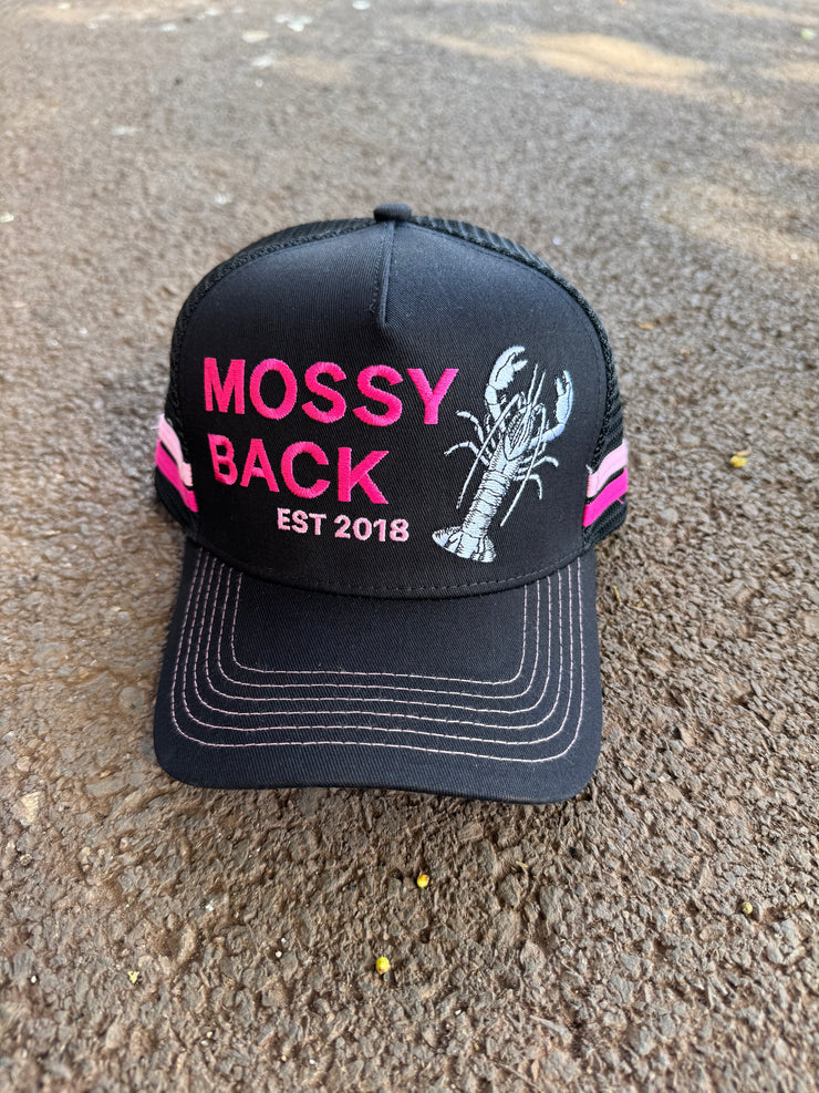 Mossy Back - Black & Pink Trucker