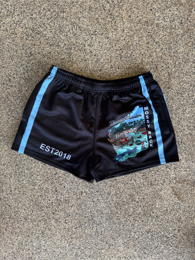 Mossy Back Footy/Rugby shorts with Zip Pockets