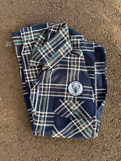Mossy Back Flanno - Dark Blue