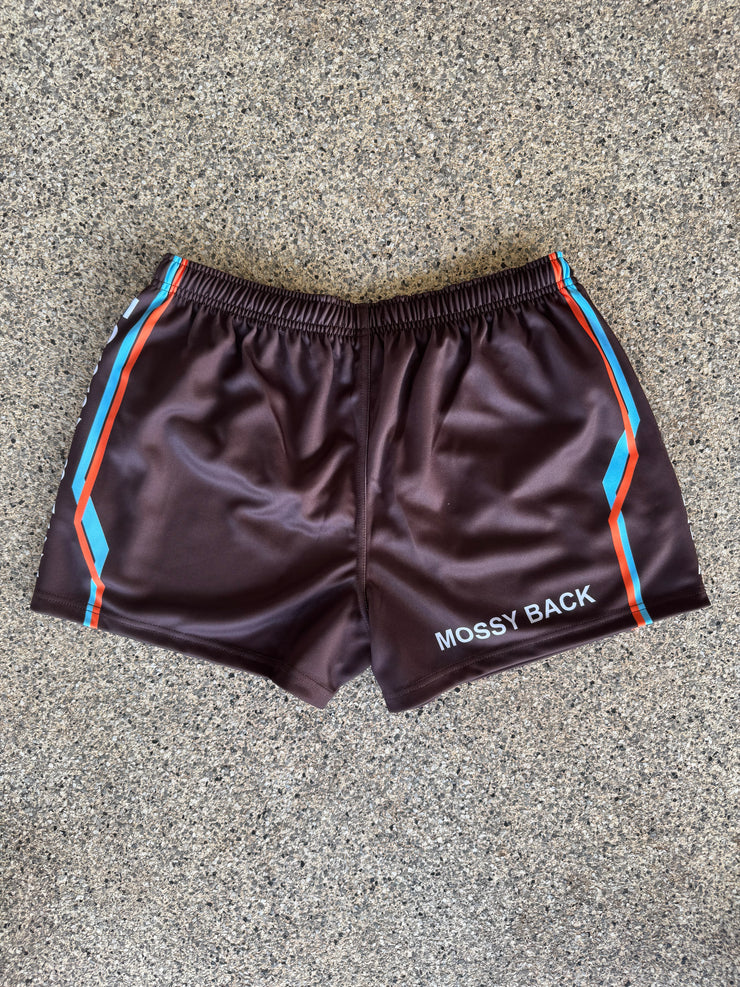 Mossy Back Footy/Rugby shorts with Zip Pockets