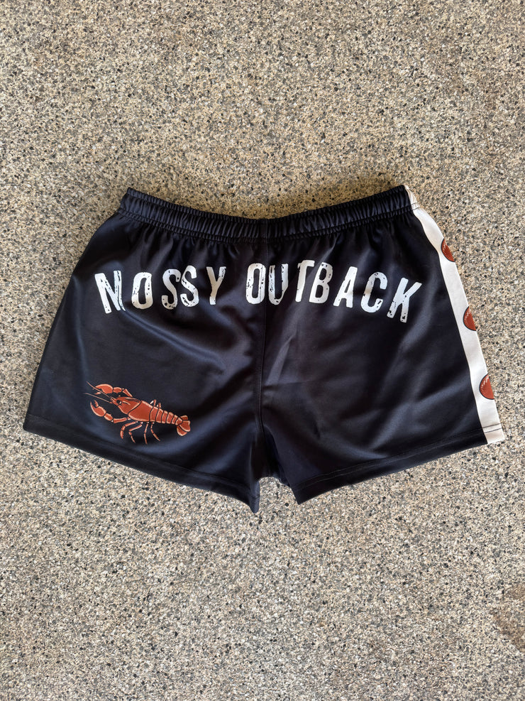 Mossy Back Footy/Rugby shorts with Zip Pockets