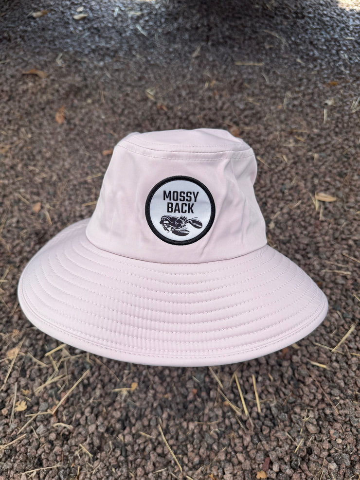 pale Pink Mossy Boat Hat - Adjustable Head Strap