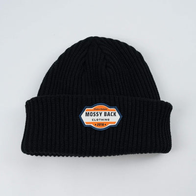 Mossy Black knitted Beanie