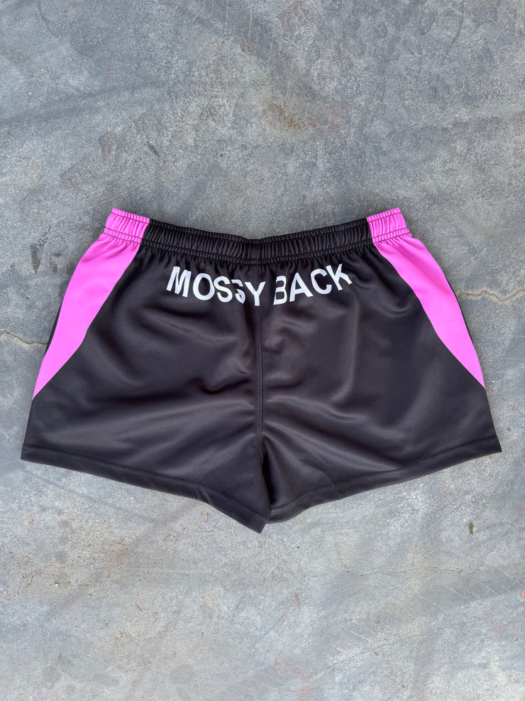 Mossy Back Footy/Rugby Shorts with Zip pockets