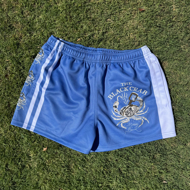 Mossy Back Footy/Rugby Shorts with Zip Pockets