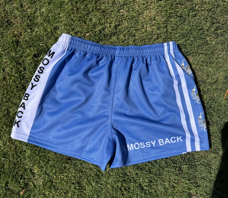 Mossy Back Footy/Rugby Shorts with Zip Pockets