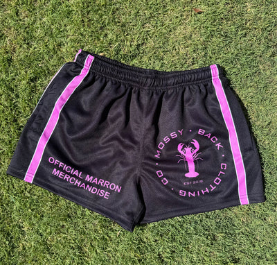 Mossy Back Footy/Rugby Shorts with Zip pockets