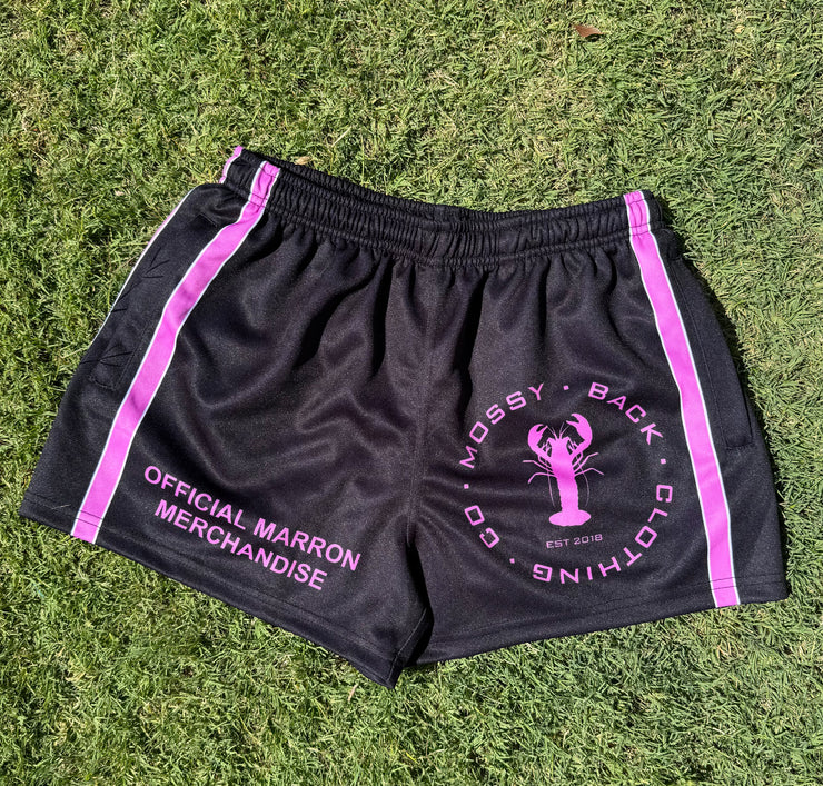 Mossy Back Footy/Rugby Shorts with Zip pockets