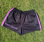 Mossy Back Footy/Rugby Shorts with Zip pockets
