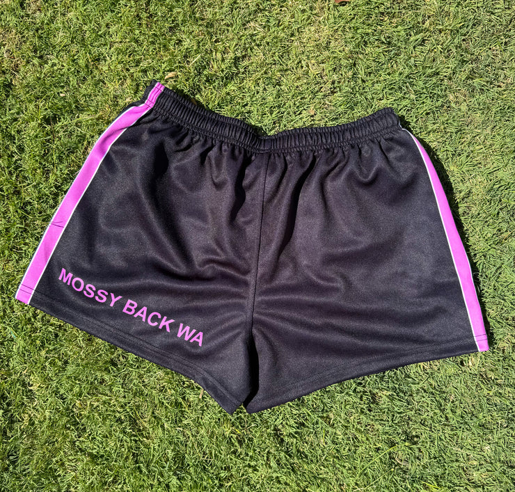 Mossy Back Footy/Rugby Shorts with Zip pockets