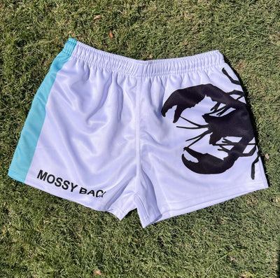 Mossy Back Footy/Rugby Shorts with Zip pockets