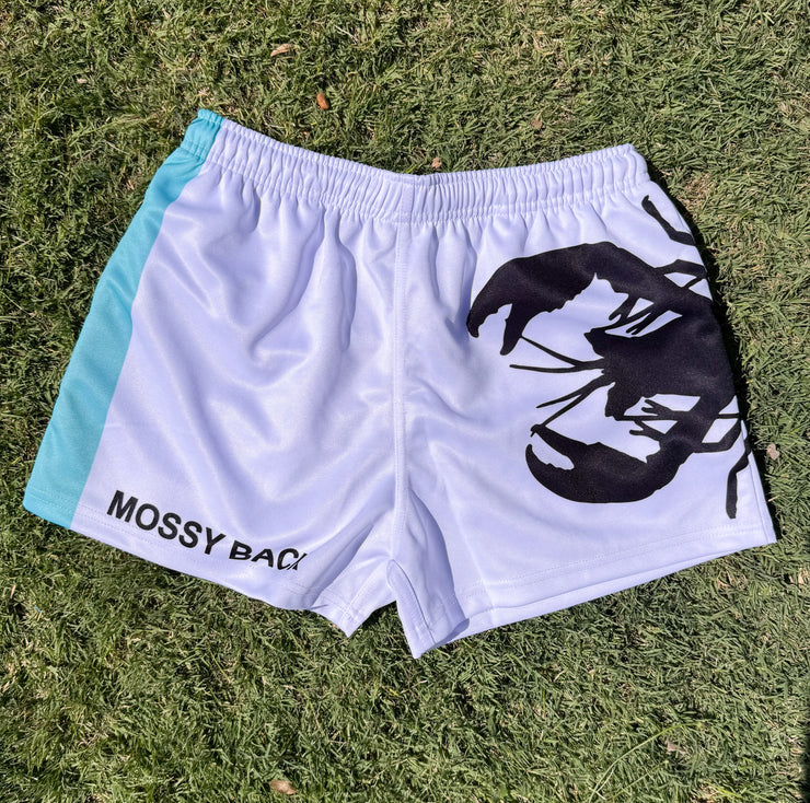 Mossy Back Footy/Rugby Shorts with Zip pockets