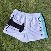 Mossy Back Footy/Rugby Shorts with Zip pockets