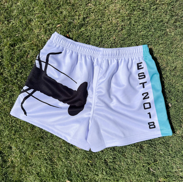 Mossy Back Footy/Rugby Shorts with Zip pockets