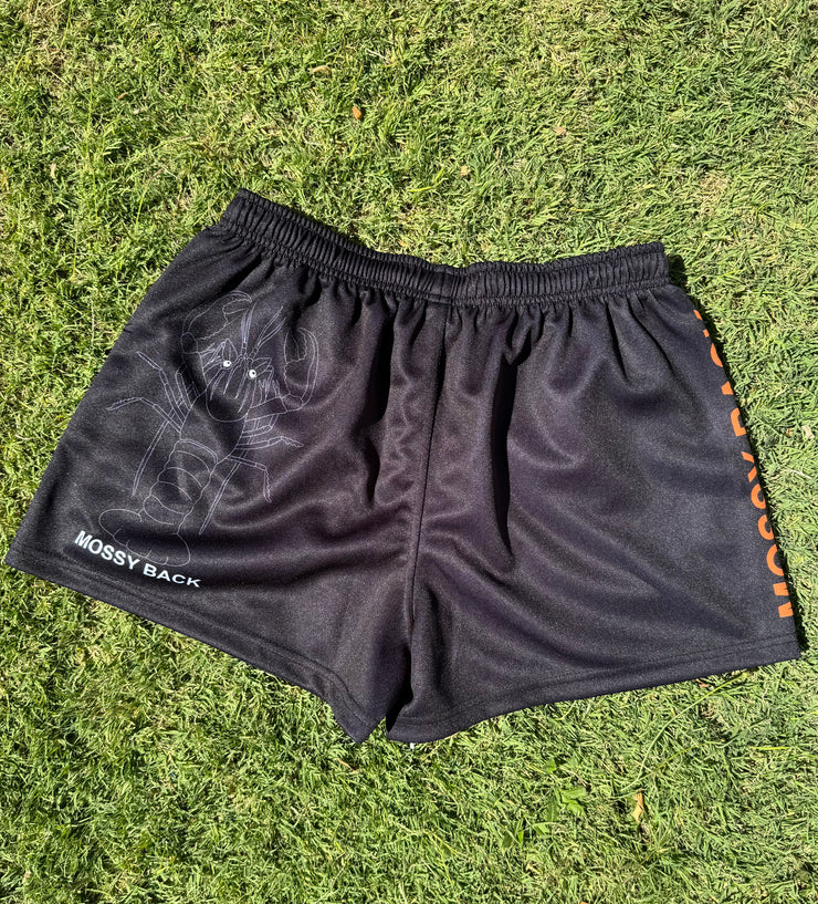 Mossy Back Footy/Rugby Shorts with Zip pockets