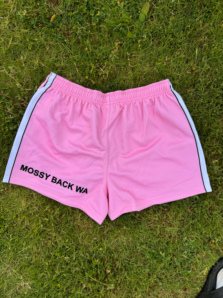 Footy/Rugby Shorts with Zip Pockets - Pink